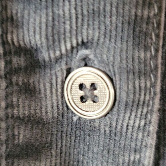 Blue Indigo Cropped High-Low Hooded Jacket - Picture 7 of 9